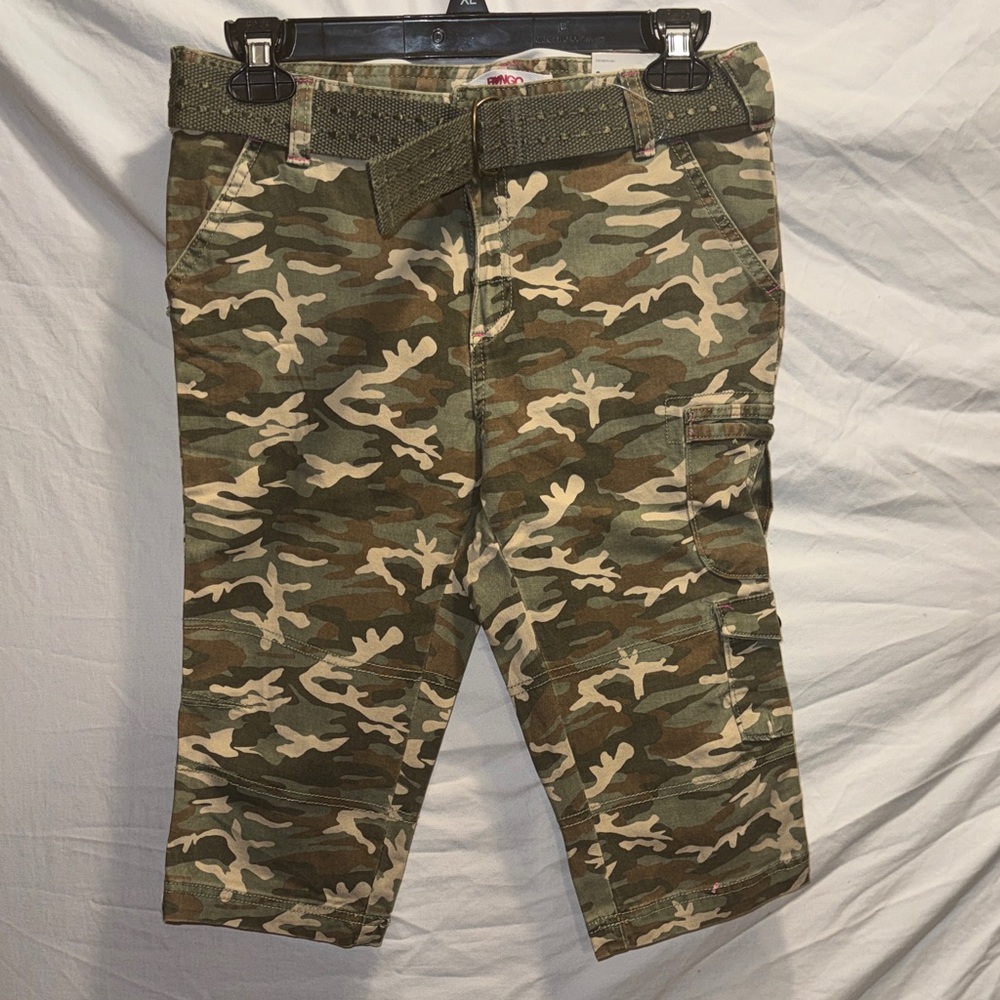 NWT BONGO Kids Green Camo Cargo Shorts